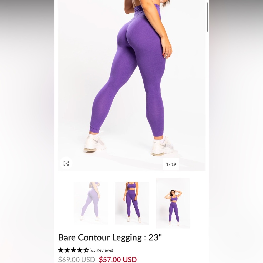 Bare Contour Purple Leggings